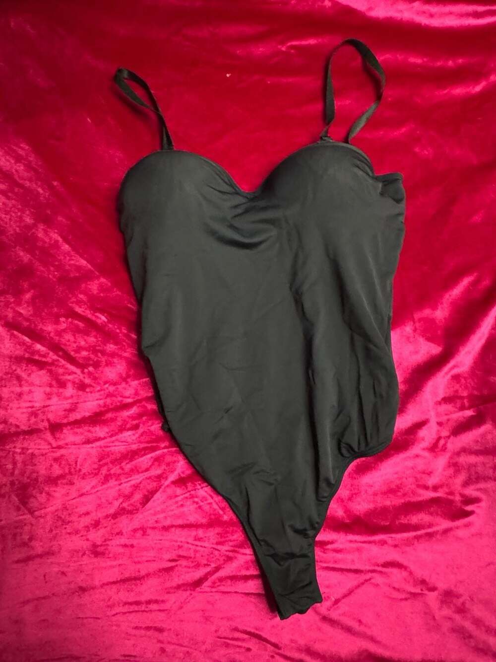 Fashion Nova Taylor Sweetheart Padded U-Wire Sleeveless Bodysuit - Black